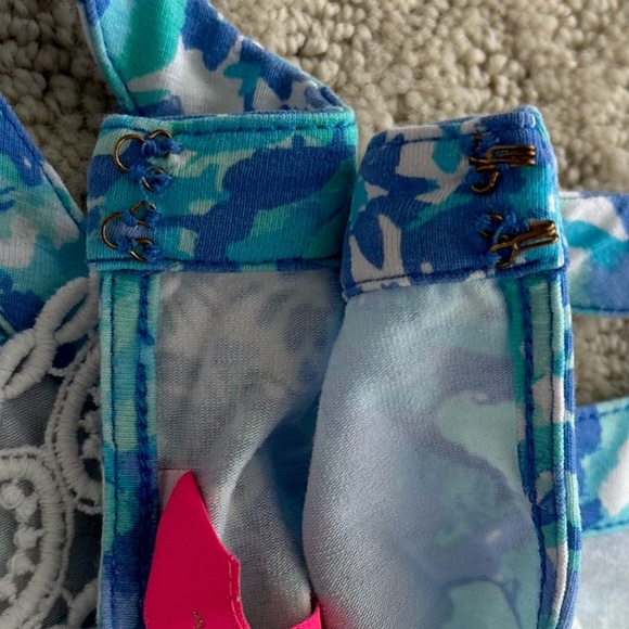 Lilly Pulitzer LaLa Romper Blue Haven Hey Hey Soleil Size XXS Summer Preppy - Picture 10 of 14